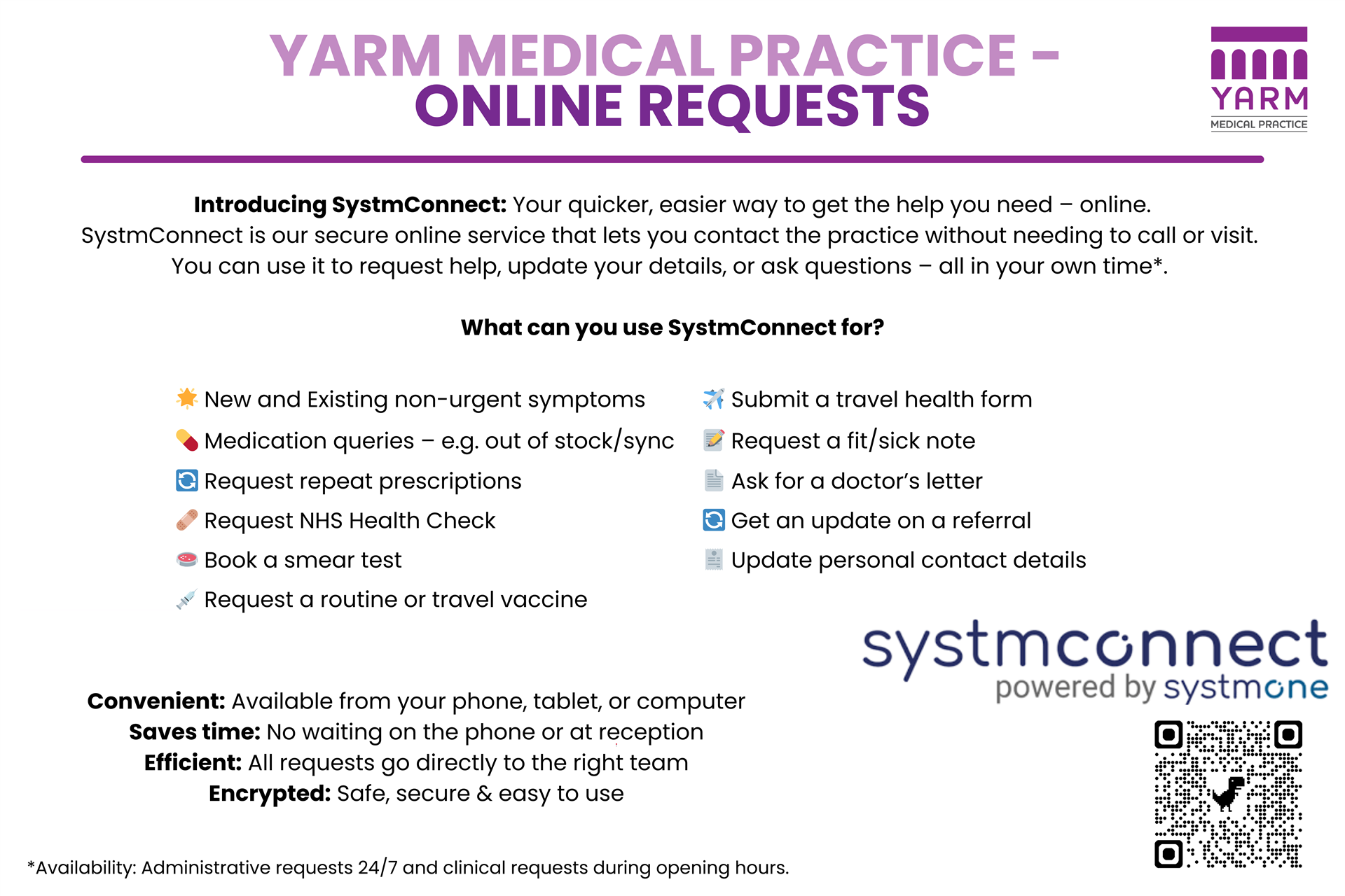 Yarm Medical Practice - Online Consultation and Appointment Requests