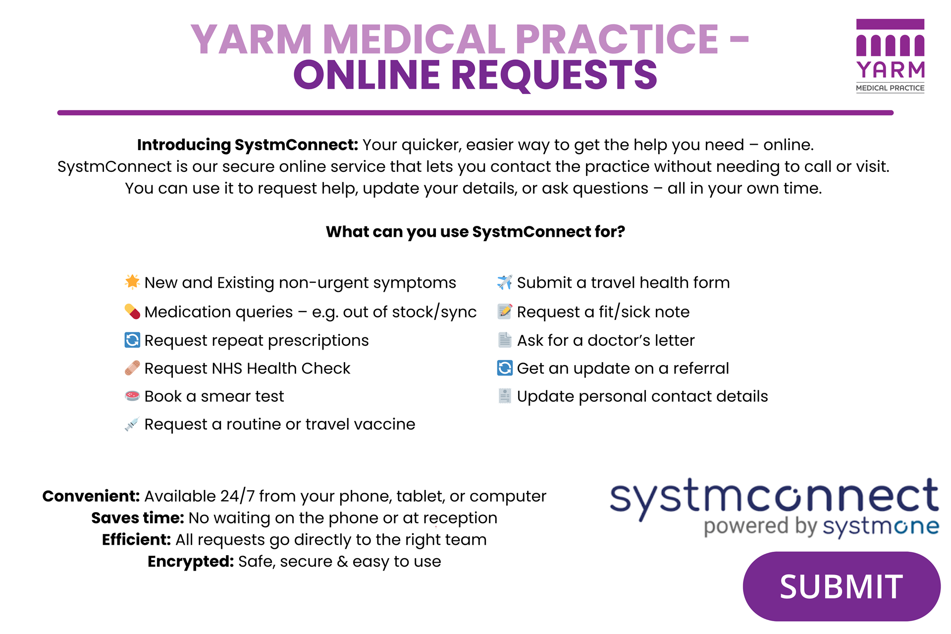 Yarm Medical Practice - Online Consultation Requests